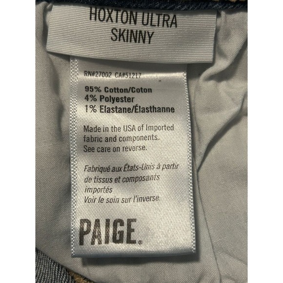 PAIGE Distressed Blue Denim Jeans Stylish Casual Wear Women's Size 32 - Picture 6 of 6